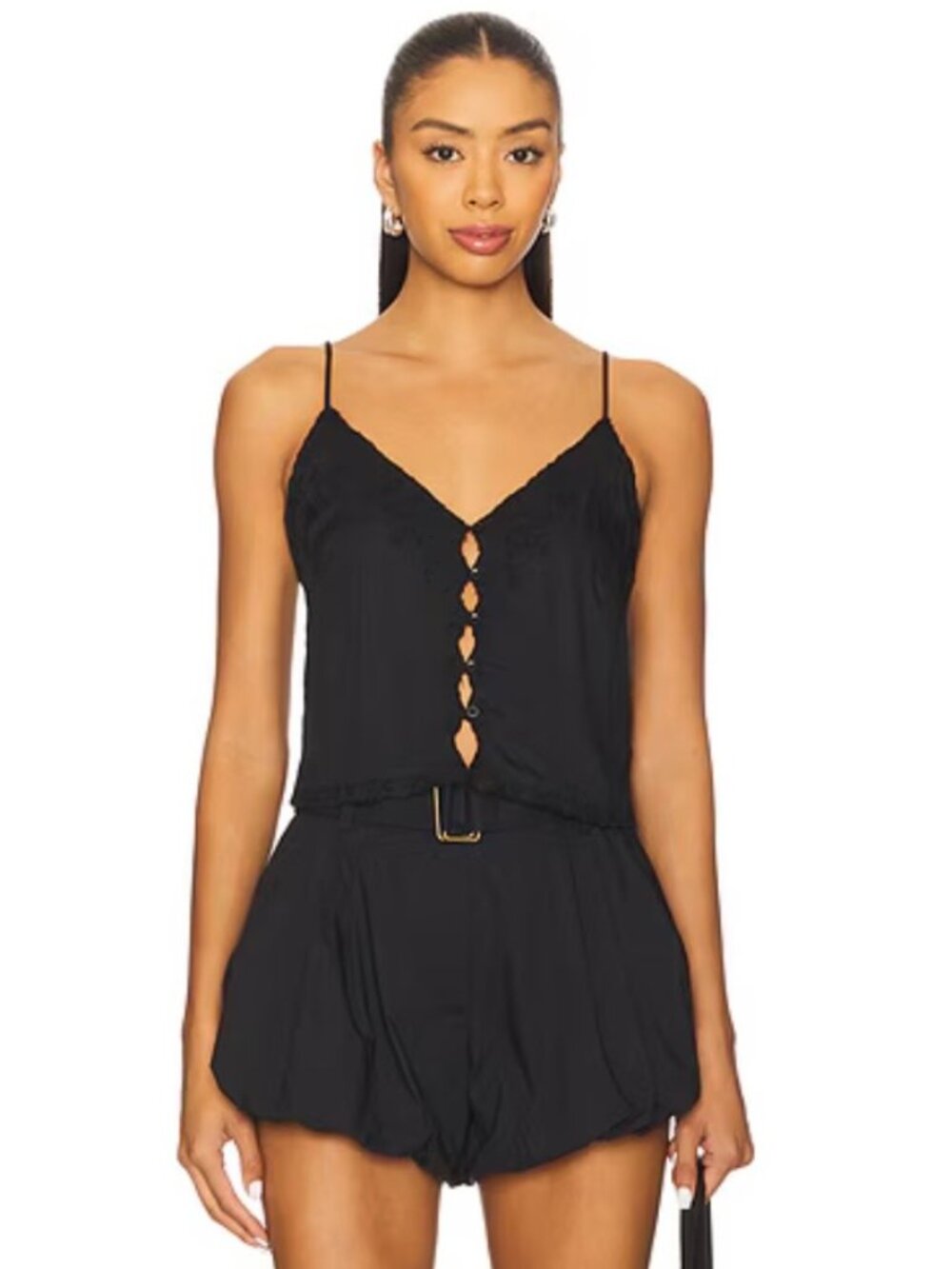 Free People Pieces of You Embroidered Button-Up Camisole Small NWT
